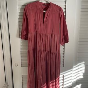 Zara cotton and poplin dress